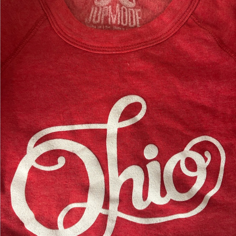 Red Script Ohio Sweatshirt - Picture 2 of 4